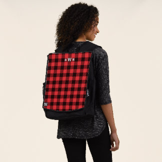 Sac À Dos Buffalo Plaid et Monogramme
