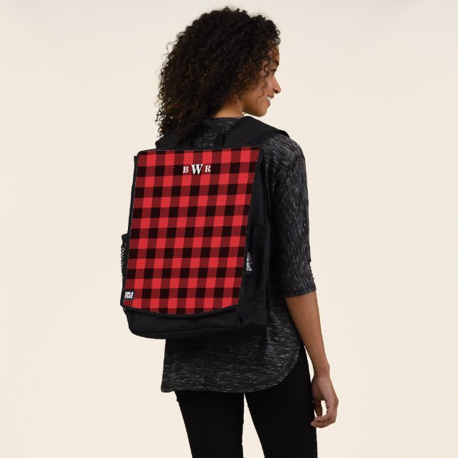 Sac À Dos Buffalo Plaid et Monogramme (Porté)