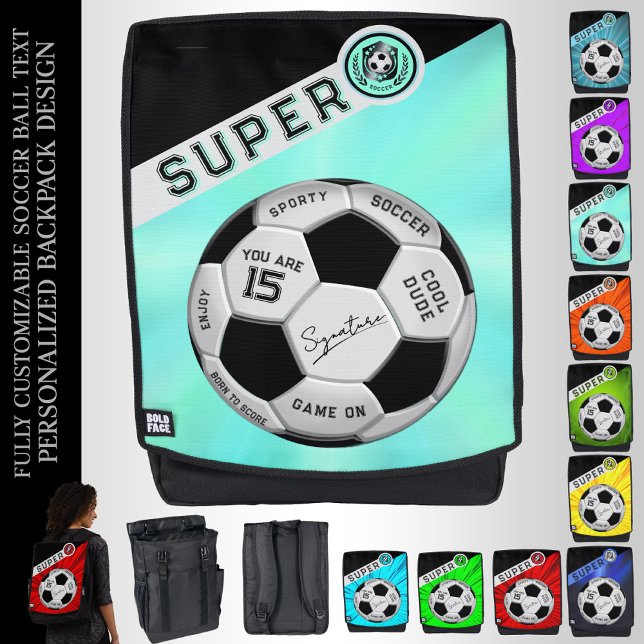 Sac À Dos Cadeaux de ballons de football personnalisés pour  (Créateur téléchargé)