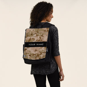 Sac À Dos Cailloux de camouflage du désert, Votre nom, Perso