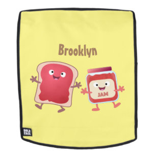 Sac À Dos Caractères de dessins animés sur le pain et la con