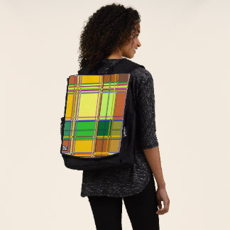 Sac À Dos Caribbean Colorful Fabric Madras Tartan