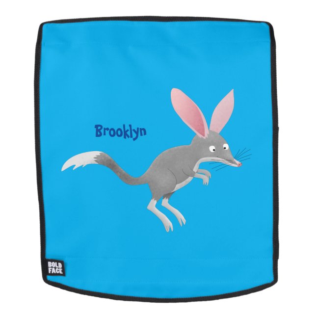 Sac À Dos Caricature de bilby australien très heureuse (Devant amovible)