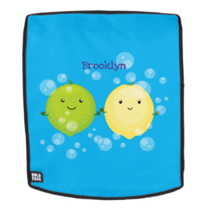 Sac À Dos Caricature de chaux de citron joyeux