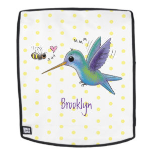 Sac À Dos Caricature de colibri d'abeille mignonne