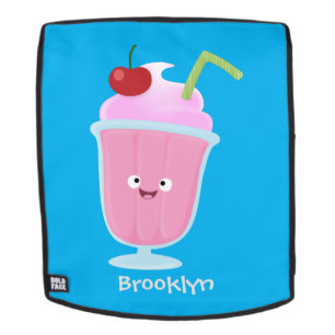 Sac À Dos Caricature de crème glacée de fraise mignonne