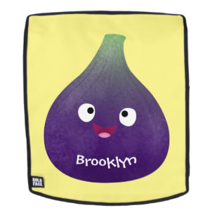 Sac À Dos Caricature de fruits mauve joyeux aux figues