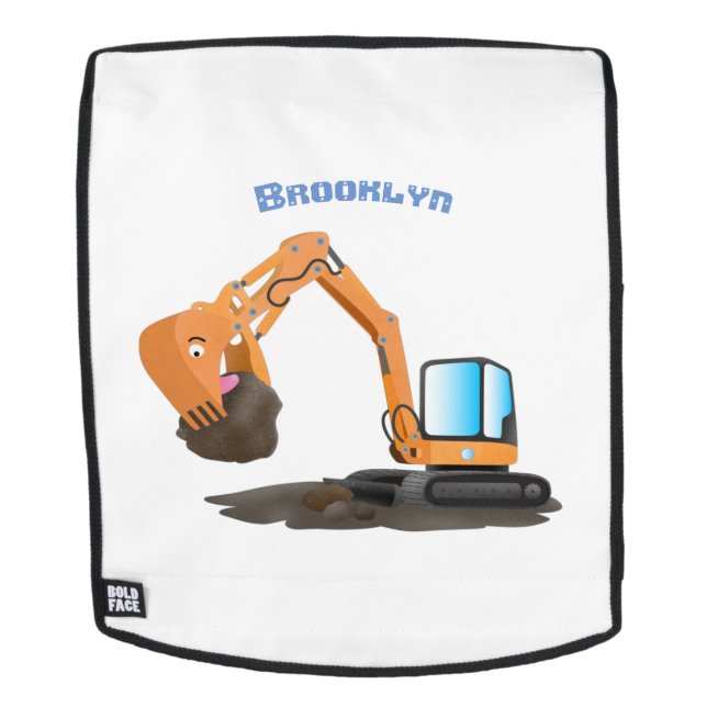 Sac À Dos Caricature de la pelle orange (Devant amovible)
