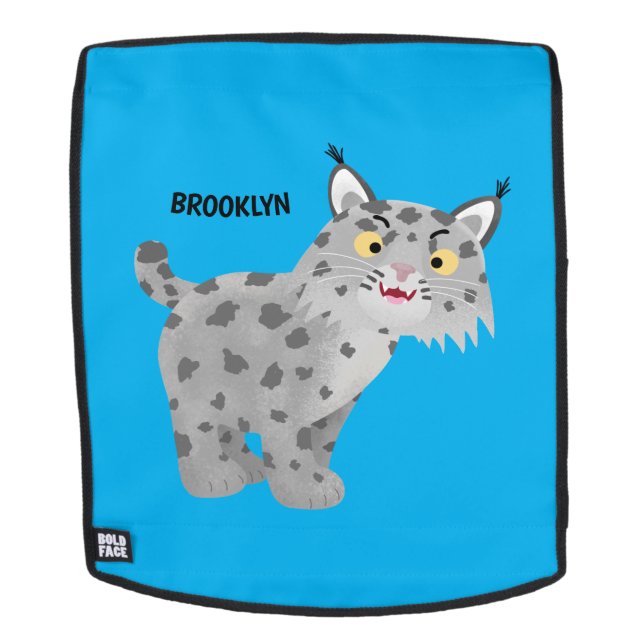 Sac À Dos Caricature de lynx de lynx de lynx (Devant amovible)