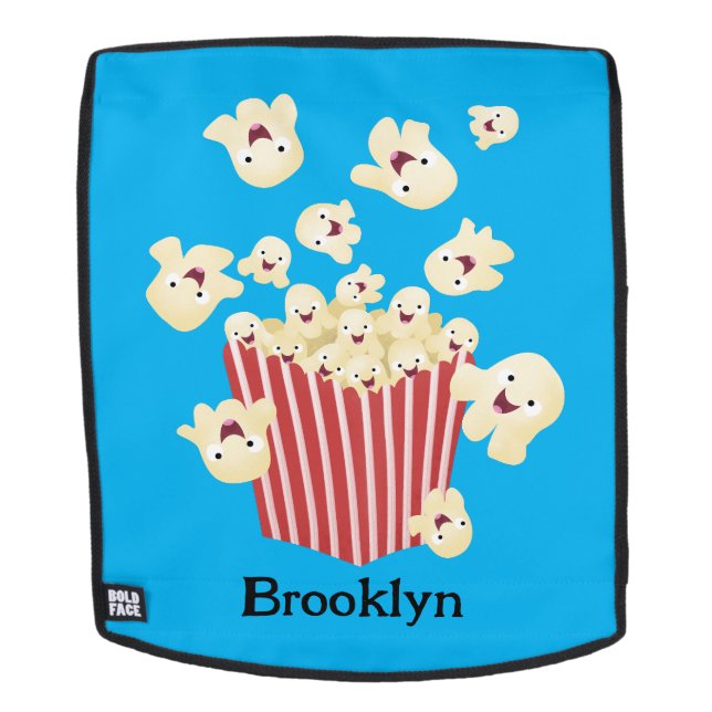Sac À Dos Caricature de pop-corn drôles (Devant amovible)
