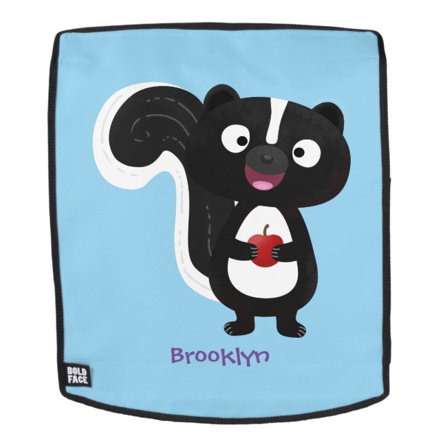 Sac À Dos Caricature de skunk jote happy (Devant amovible)