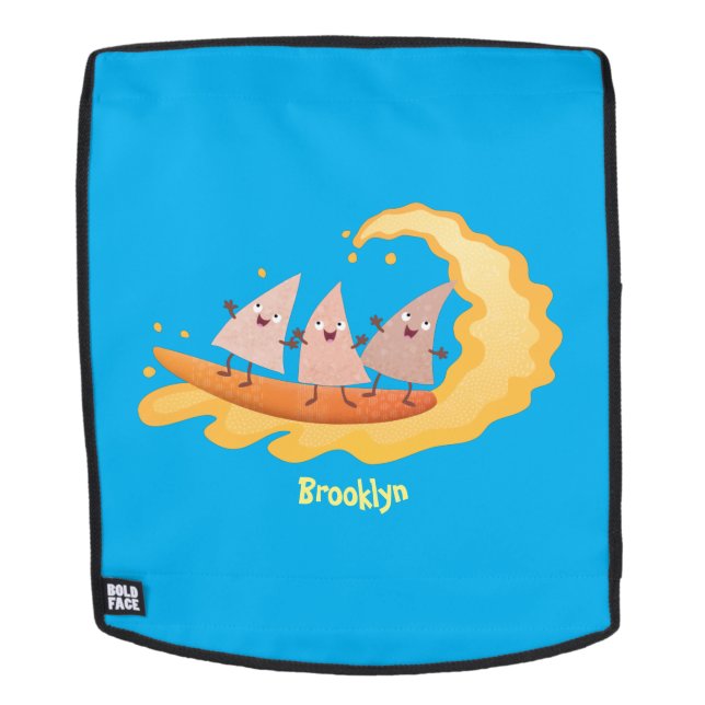 Sac À Dos Caricature de surf pour chips de maïs mignonette n (Devant amovible)