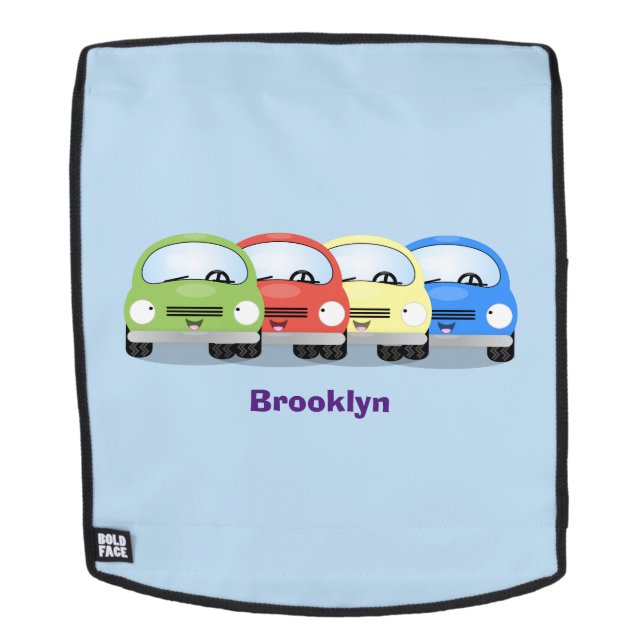 Sac À Dos Caricature de voitures Cute kawaii (Devant amovible)