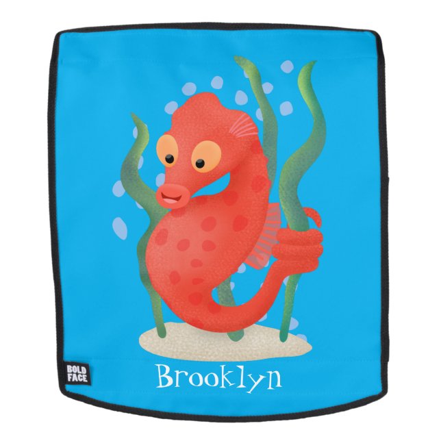 Sac À Dos Caricature d'hippocampe pygmée (Devant amovible)