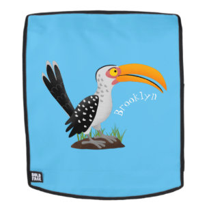 Sac À Dos Caricature d'oiseau de safari de barbecue jaune am