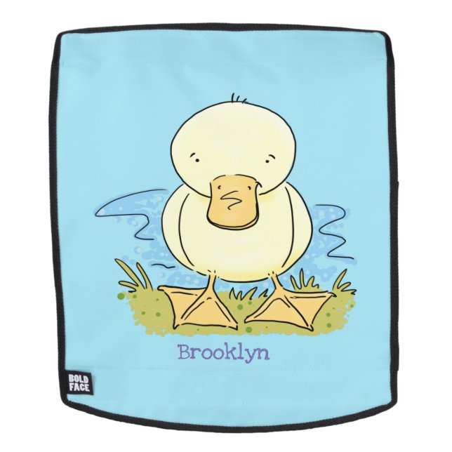 Sac À Dos Caricature jaune mignon pour canard bébé (Devant amovible)