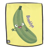 Caricature joyeux de courgettes mignonnes