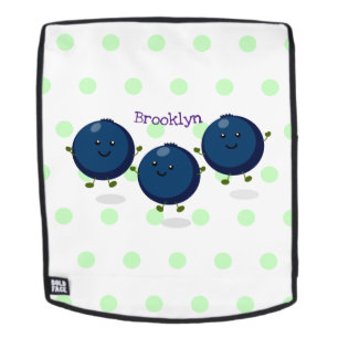 Sac À Dos Caricature mignonne de bleuets violets
