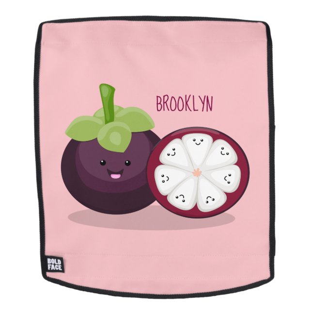 Sac À Dos Caricature mignonne mauve mangouste (Devant amovible)