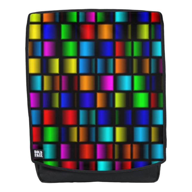 Sac À Dos Carrés Colorés (Devant)