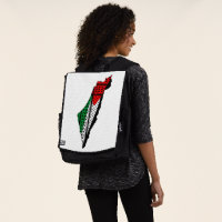 Carte de Palestine avec drapeau et Motif Keffiyeg