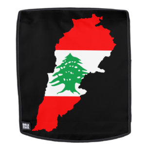 Sac À Dos Carte du Liban avec drapeau