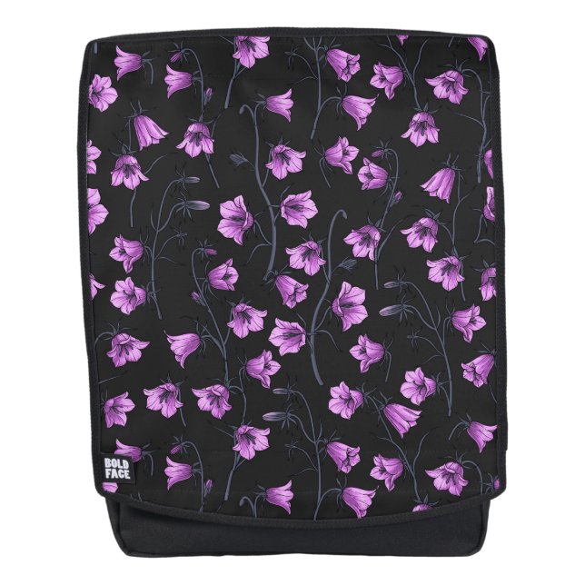 Sac À Dos Cellules bleues de minuit, cloches, Bellflowers 2 (Devant)