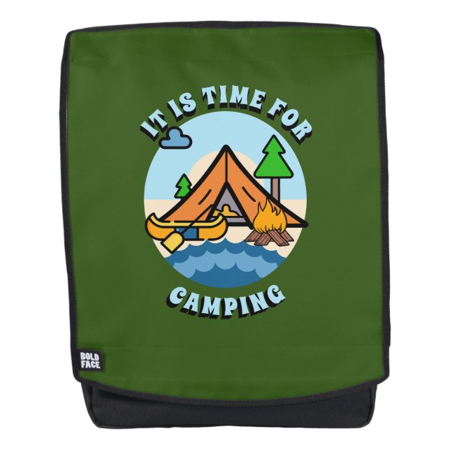 Sac À Dos C'est temps pour Camping Personnalisé (Devant)