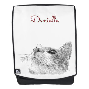 Sac à dos chat curieux