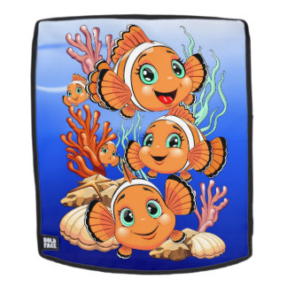 Sac À Dos Clown fish Cartoon cute Family Underwater
