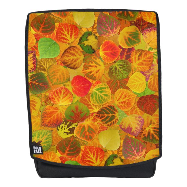 Sac À Dos Collage Feuille en peuplier massif transparent 1 (Devant)