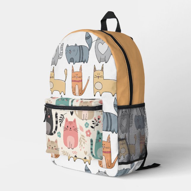 Sac à dos coloré magnifique, imprimé unique  (Coin arrière droit)