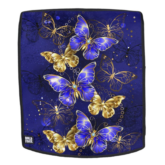 Sac À Dos Composition avec papillons de saphir (Devant amovible)