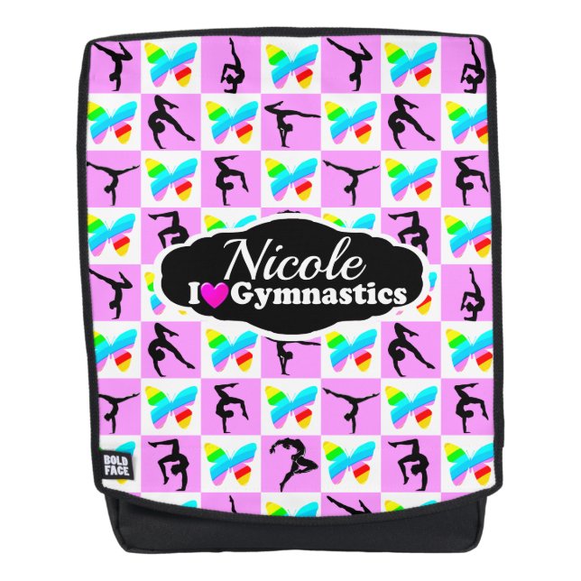 SAC À DOS CONCEPTION DE GYMNASTIQUE DE JOLIE ROSE (Devant)