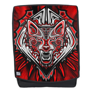 Sac À Dos Conception de totem tribal Haida Loup