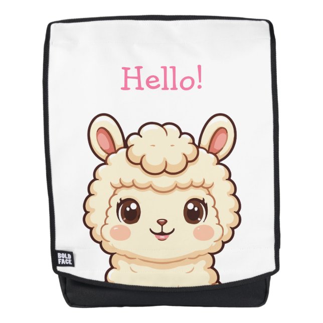Sac À Dos Conception d'illustration de lama mignon (Devant)