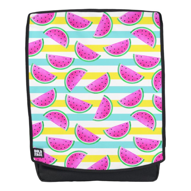 Sac À Dos Cool Hipster Watermelon Motif rayé (Devant)