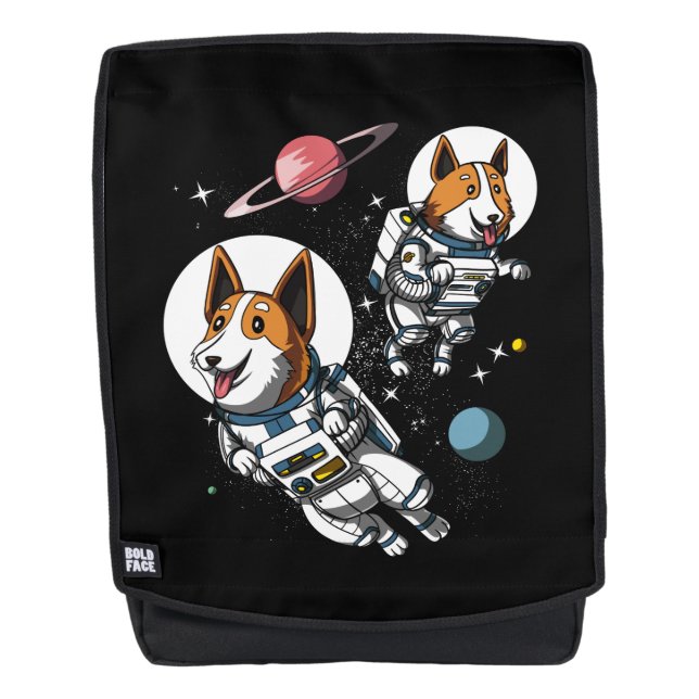 Sac À Dos Corgi Space Astronaut Chien Cosmique Animal (Devant)