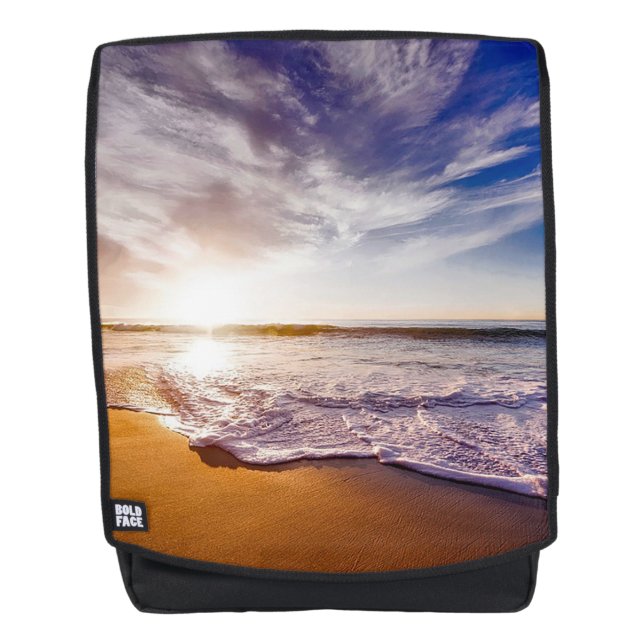 Sac À Dos Coucher de soleil sur la plage (Devant)