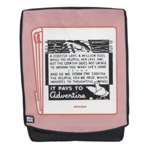 Sac À Dos couverture de vieux matchbook Il paie à la publici