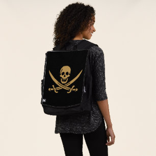 Sac À Dos Crâne et cutlass d'or aztèque Pirate Calico Jack