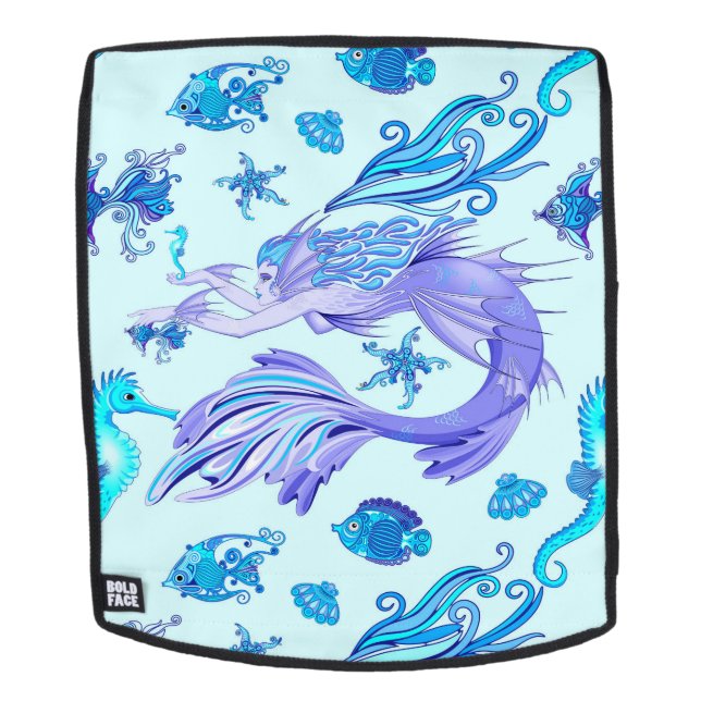 Sac À Dos Créature de la fée mauve de sirène (Devant amovible)