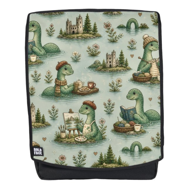 Sac À Dos Cryptides confortables Nessie Monstre du Loch Ness (Devant)