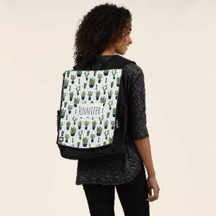 Sac À Dos Cute Dark Green Cactus Motif du désert
