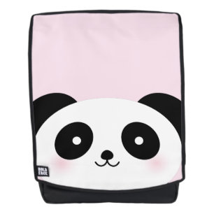 Sac À Dos Cute Kawaii Caricature Panda Ours Visage rose