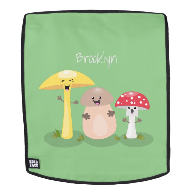 Sac À Dos Cute kawaii champignon champignon toadstool (Devant amovible)