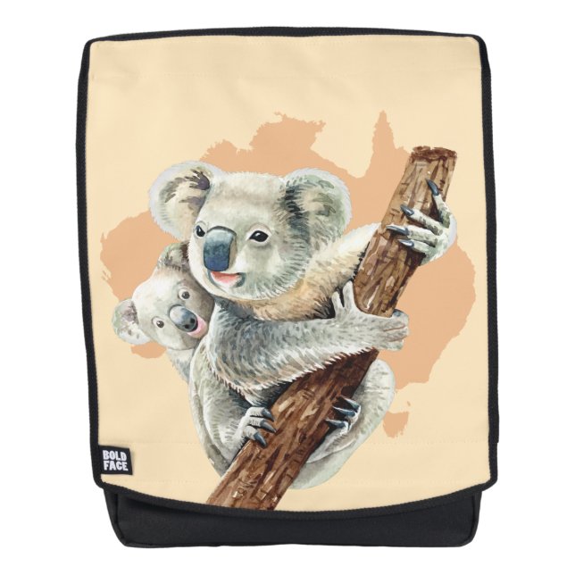 Sac À Dos Cute Koala Maman et bébé (Devant)