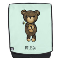 Cute Ours Brown tenant une Fleur Jaune Personnalis