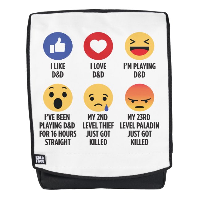 Sac À Dos D&D Emojis (Devant)