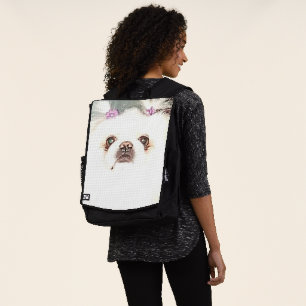 Sac à dos de chien Pekingese blanc mignon ou votre